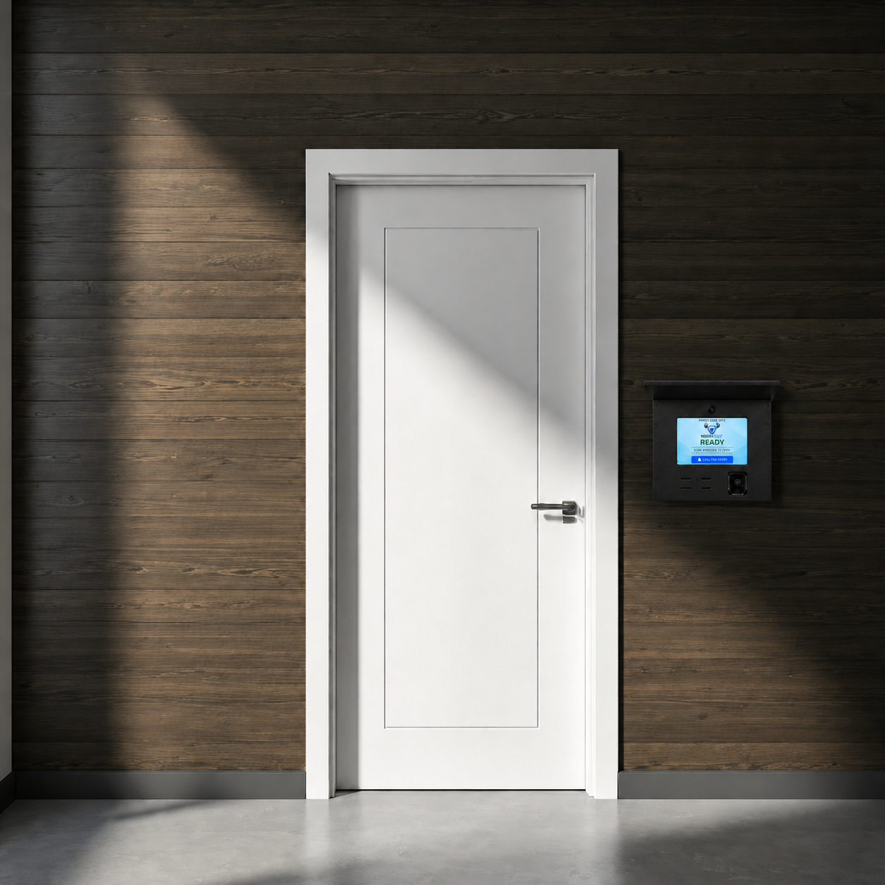 Moose Gate access unit mounted beside a lodge door